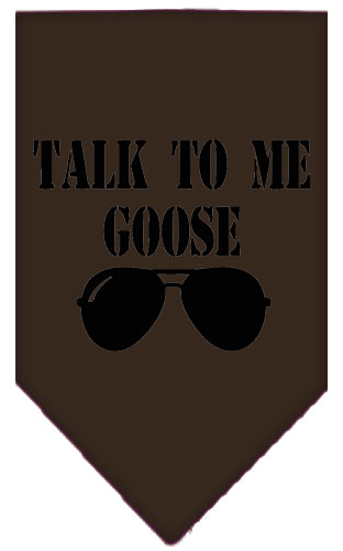 Talk to me Goose Screen Print Pet Bandana Cocoa Small